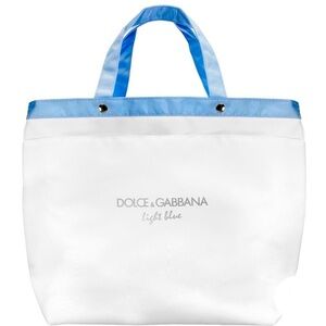 BAG BLUE WHITE  SHOULDER OVERSIZED NYLON BAG NWOT